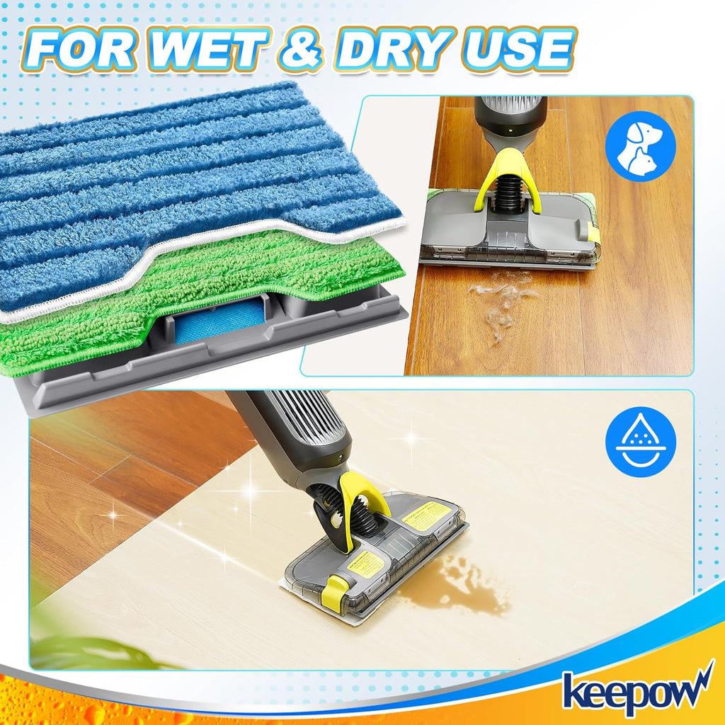 Reusable Vacuum Mop Pad Refills (1+2+2+2 Pads) D49059