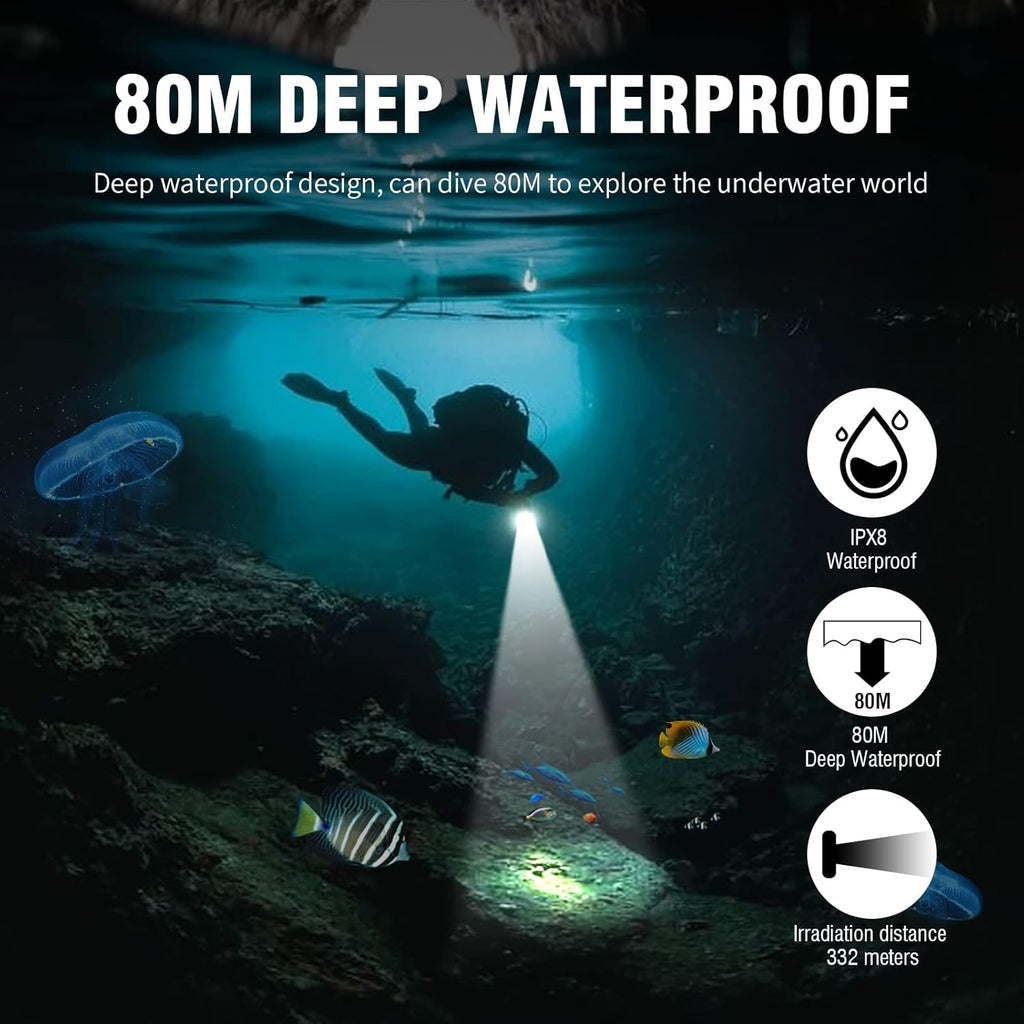Rechargeable 2000 Lumen Diving Flashlight V623391
