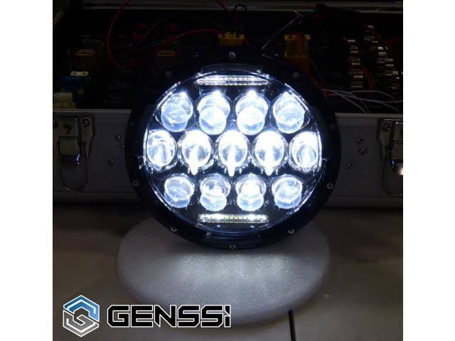 7 inch Round LED Headlight 75W Low/High with DRL Black Housing E346