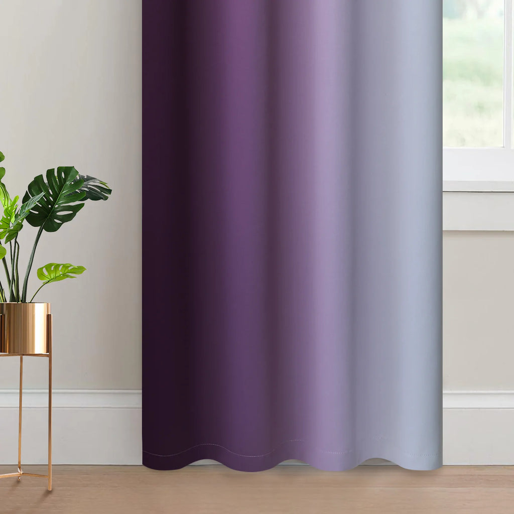 Purple Blackout Ombre Curtains, 52x84 inches, 2 Panels L694