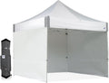 White 10' x 10' Commercial Canopy with Sidewalls and Roller Bag Z48604