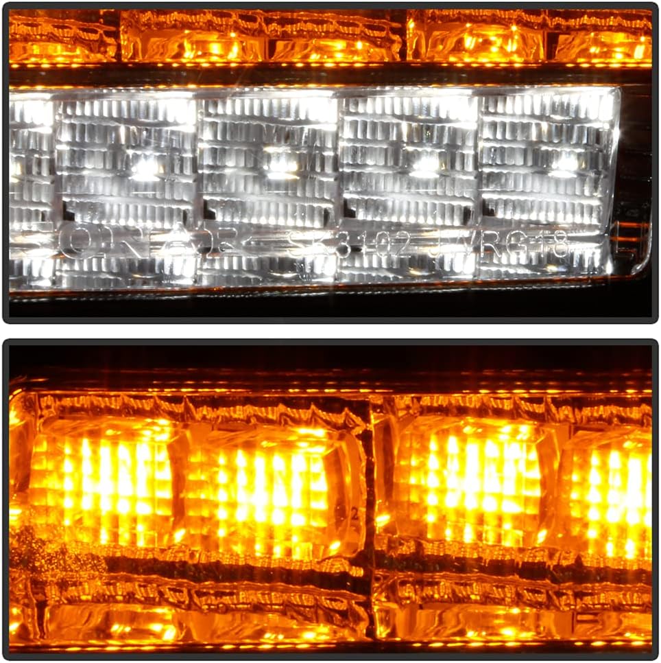 Chrome Housing LED Parking Lights Sequential Signal Lamps Set U441