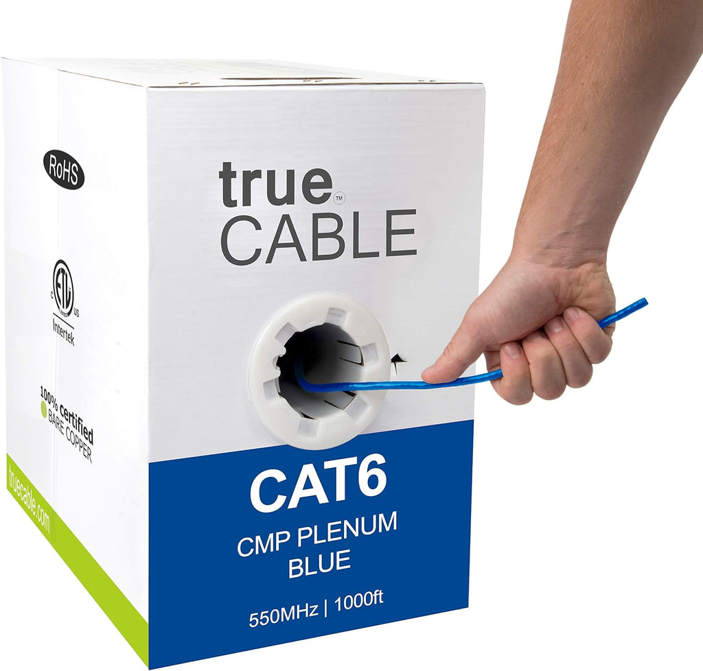1000ft Yellow 23AWG 4 Pair Solid Bare Copper Bulk Ethernet Cable B469844