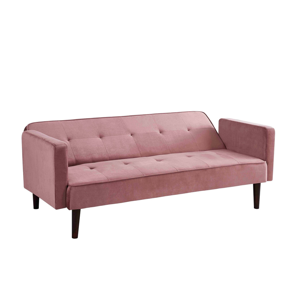 Black Tufted Velvet Sofa Bed H297161