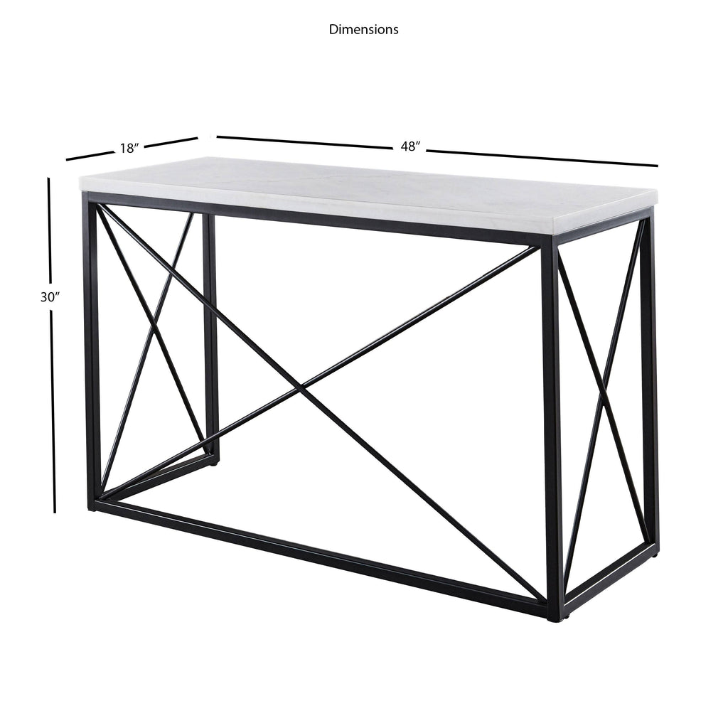 White Marble Sofa Table F86116