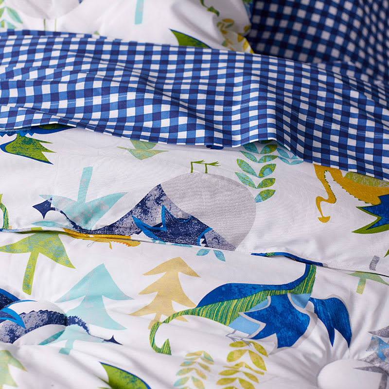 Organic Cotton Percale Comforter - Multi - Gray, Size FQ Y821516
