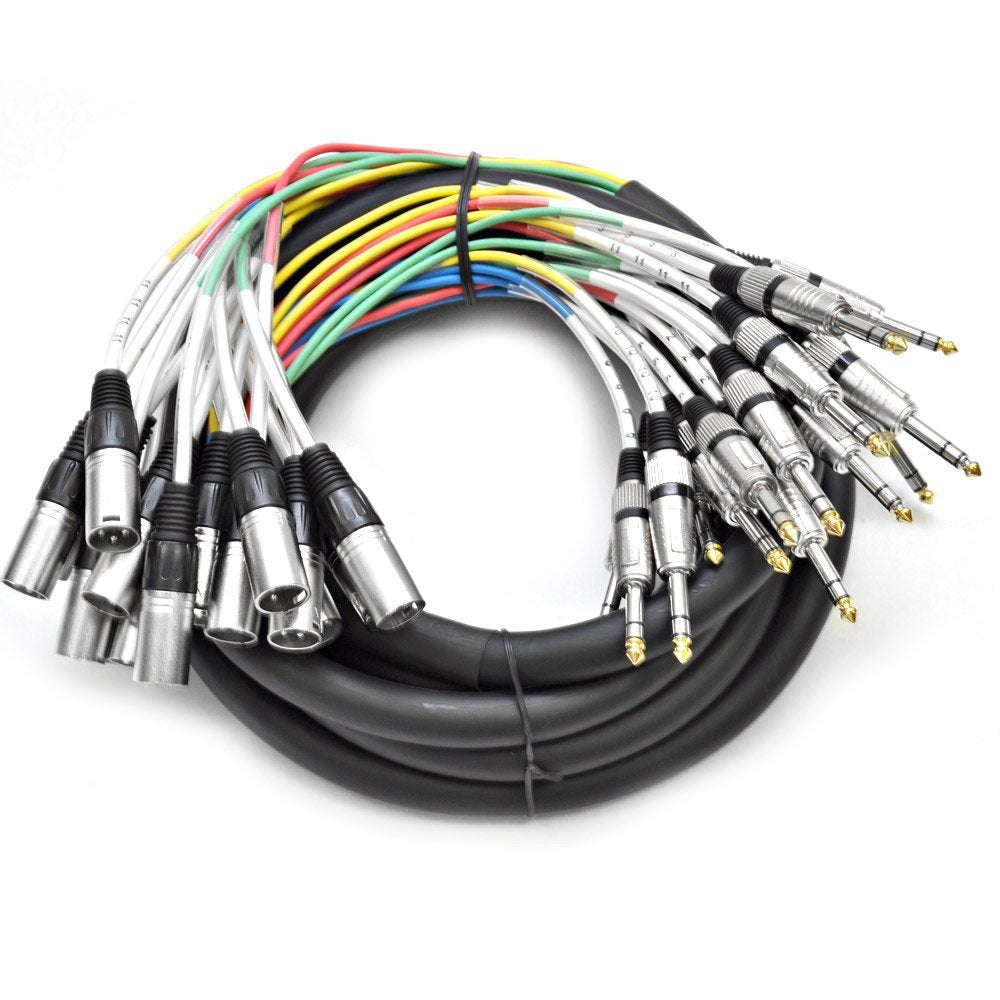 8 Channel 5' XLR Male to 1/4 TRS Snake Cable I426513