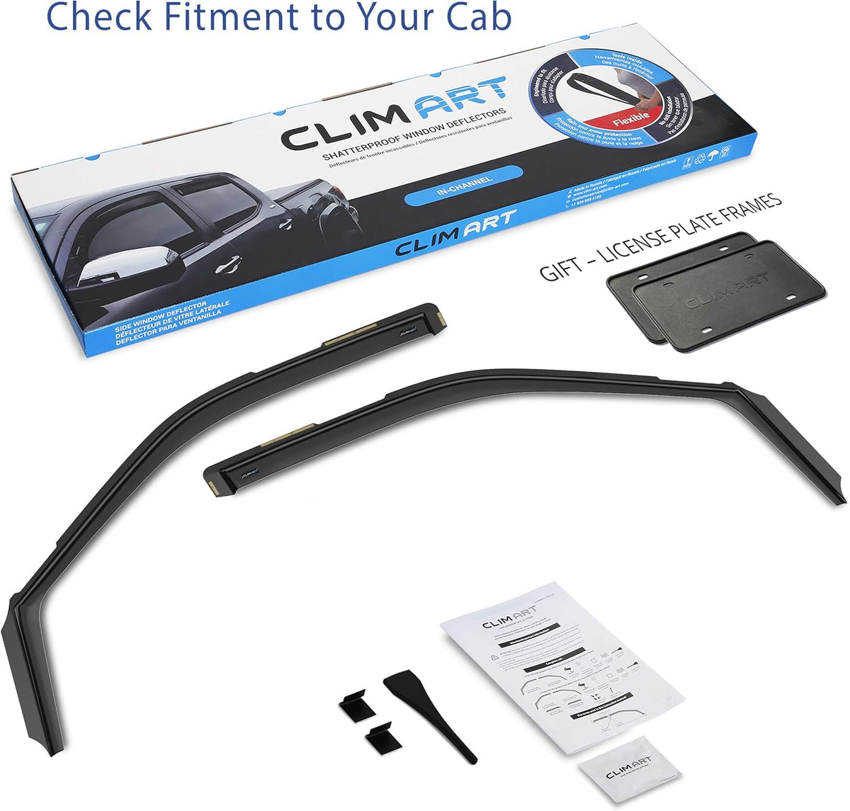 Dark Smoke In-Channel Window Deflectors for Ford F150 Regular Cab, Pack of 2 C627022