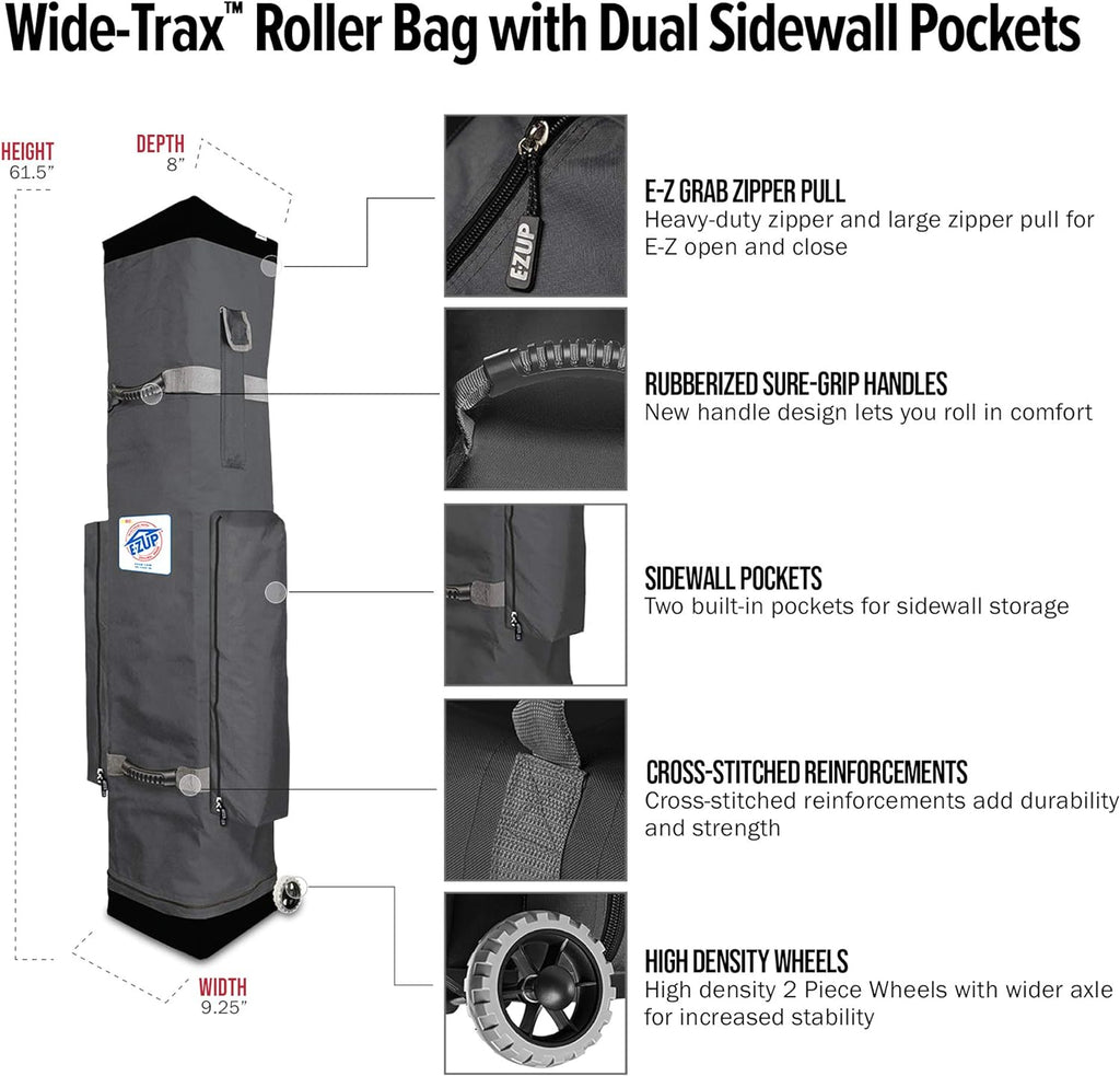 White 10' x 10' Commercial Canopy with Sidewalls and Roller Bag Z48604