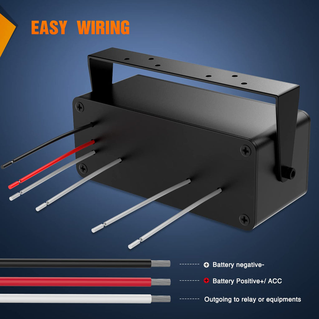 4 Gang Rocker Switch Panel 12V SPST ON Off Switch USB Charger Voltmeter Waterproof Aluminum H91770