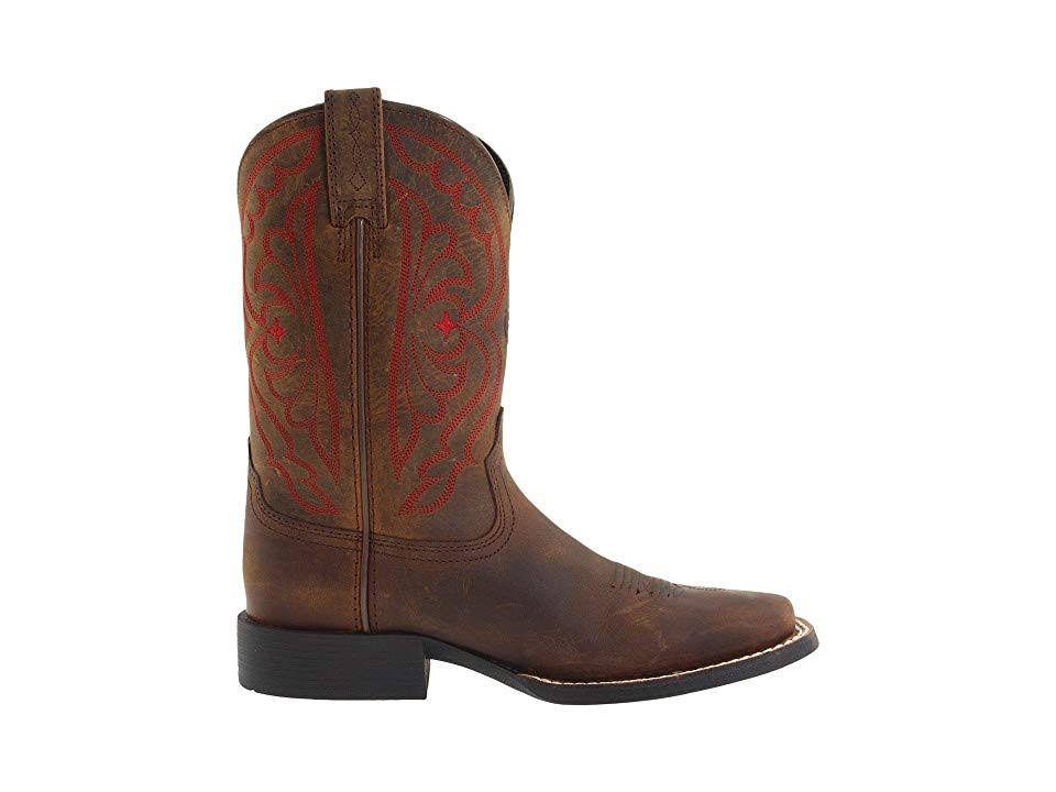 Distressed Brown Kids Quickdraw Boots N1194
