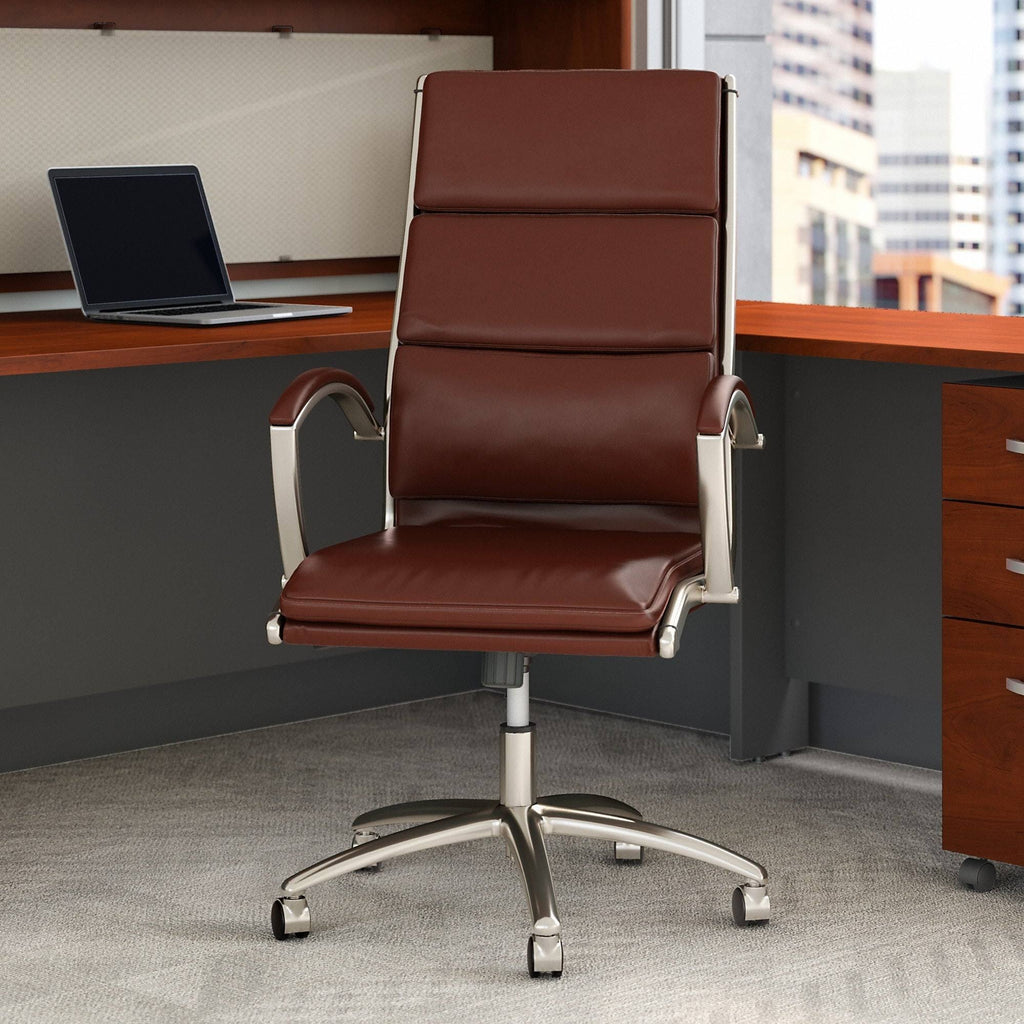 Harvest Cherry Leather Executive Office Chair P3688