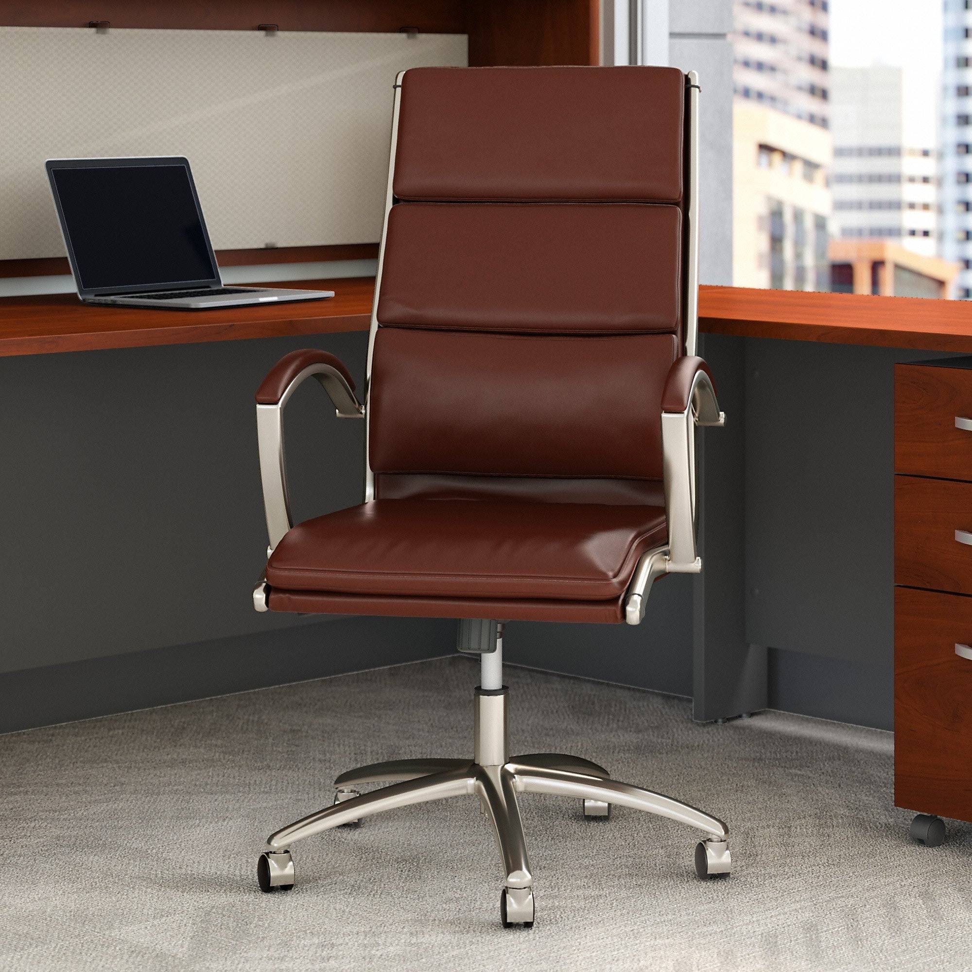Harvest Cherry Leather Executive Office Chair P3688