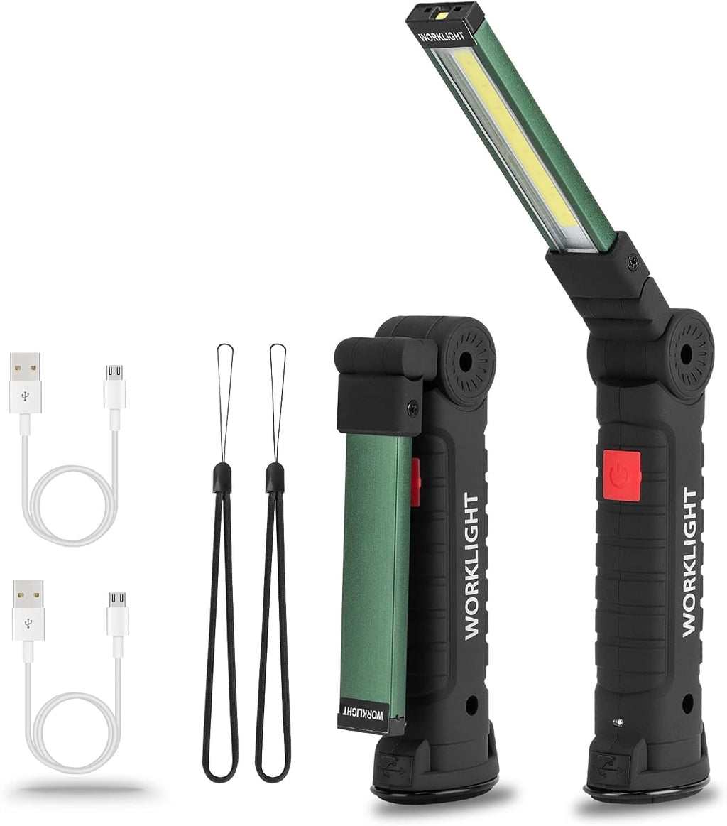 4 Pack Grey Body Black Alloy Magnetic Rechargeable Work Light S367