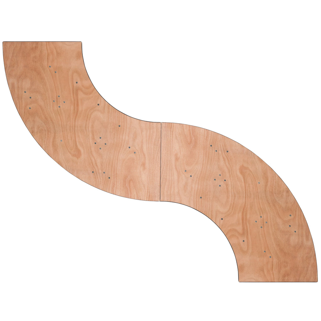 Serpentine Wood Folding Banquet Table V6118