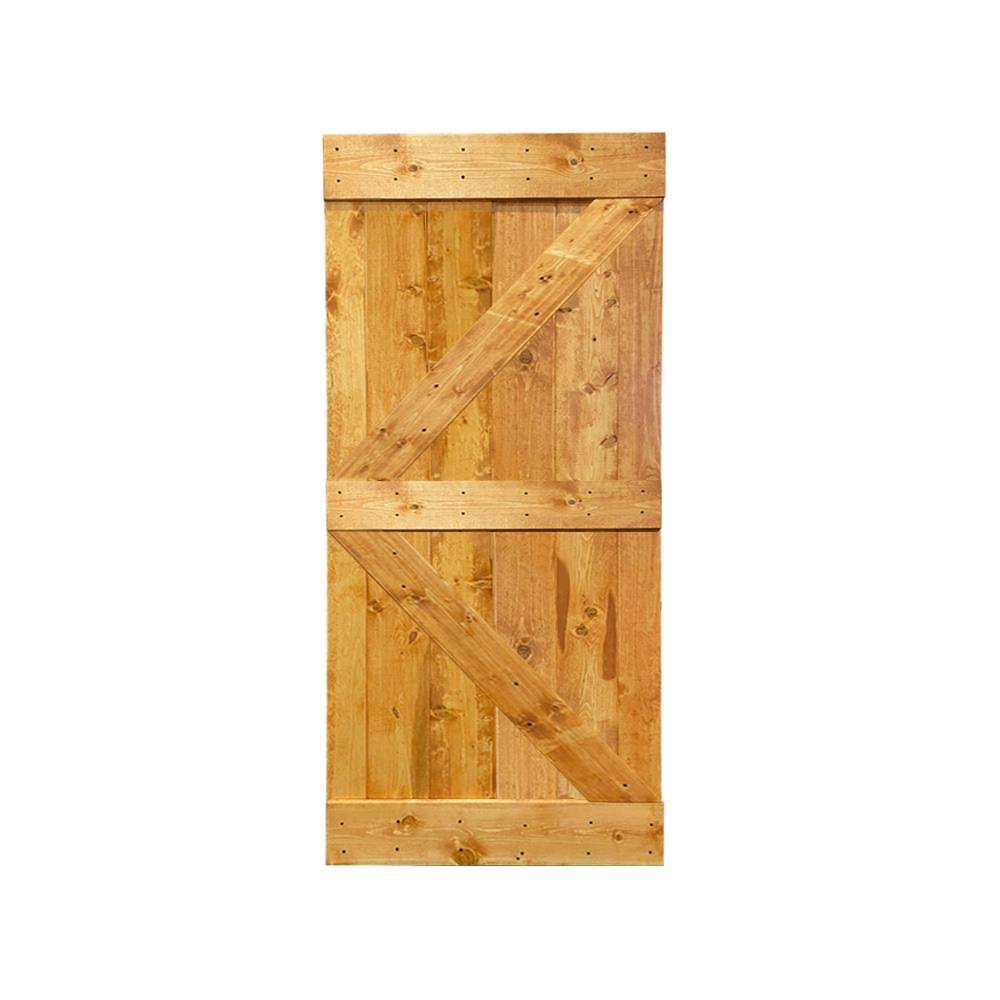 Solid Knotty Pine Wood Interior Sliding Barn Door Slab Q6413