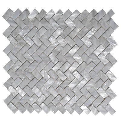 White Seashell Mosaic Tile J649