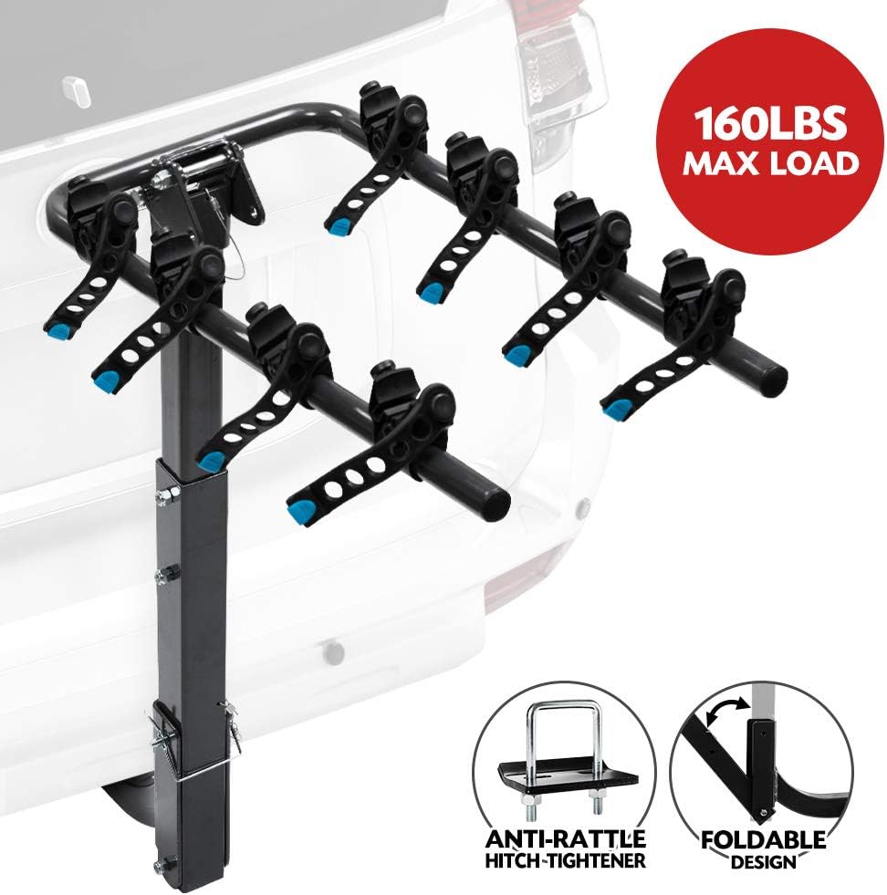 3-Bike Hitch Mount Bicycle Carrier Rack P4986