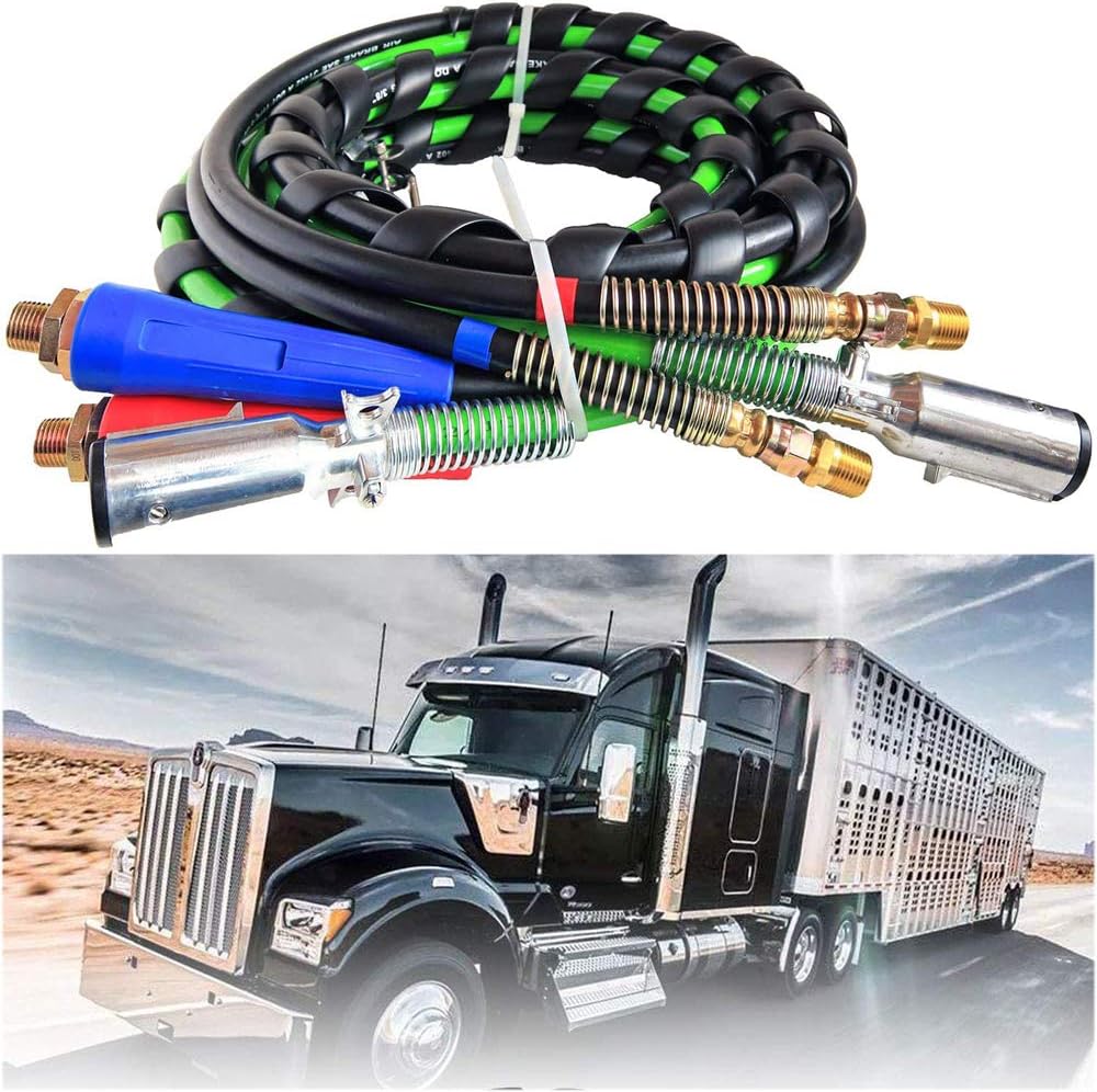 12 Ft 3-in-One Rubber Wrap Set Air Hose Electrical Cable Wrap Y758
