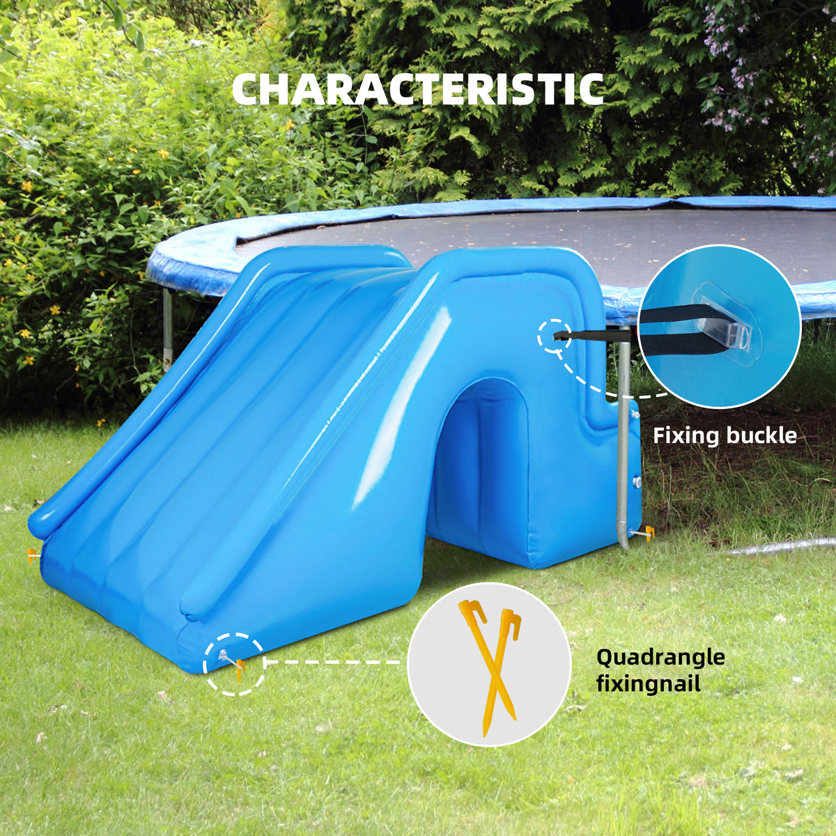 Inflatable Trampoline Slide Ladder for Kids F77548