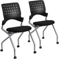 Black Fabric Side Chairs (Set of 2) U1835