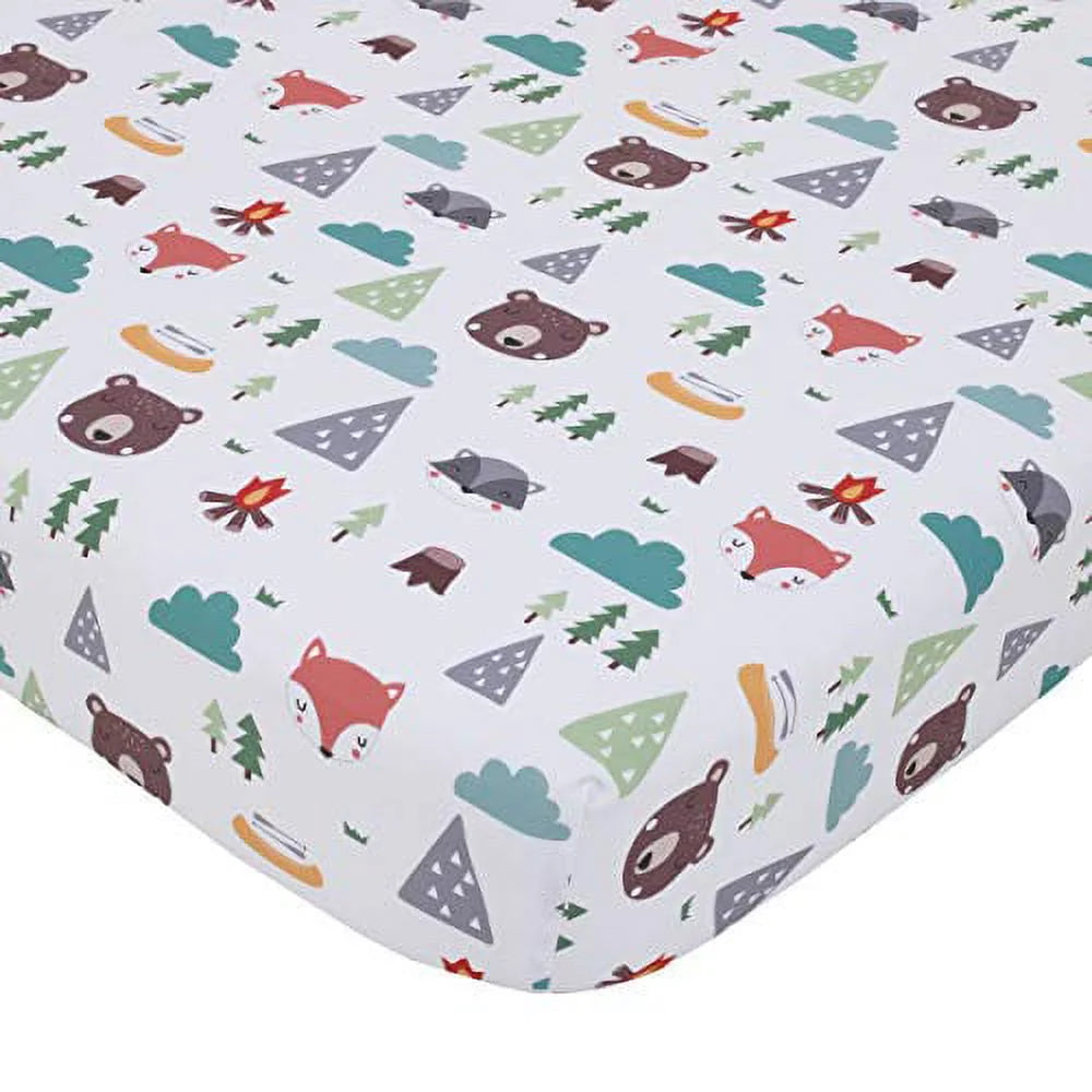 3-Piece Nursery Crib Bedding Set with Comforter, Fitted Crib Sheet and Dust Ruffle G449