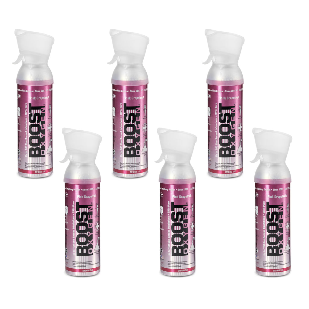 Pink Grapefruit 5 Liter Pure Oxygen Canister (6 Pack) V16873
