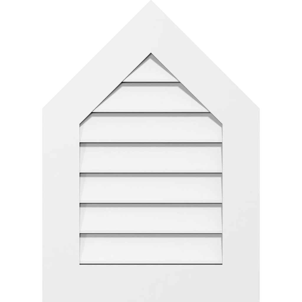Peaked Top Surface Mount PVC Gable Vent D9891