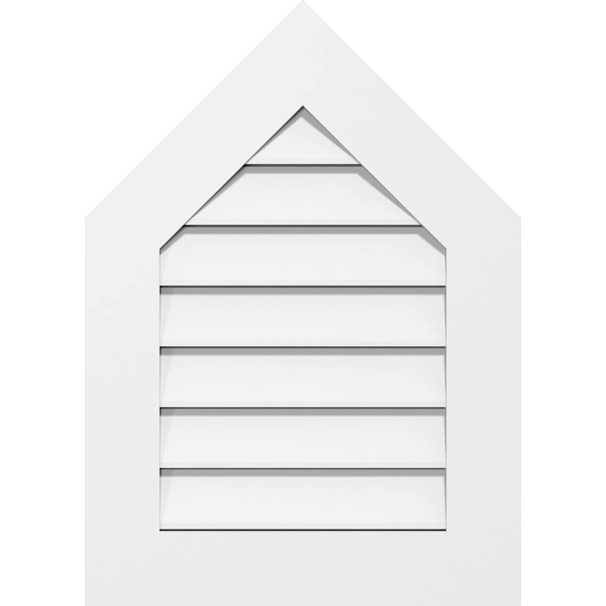 Peaked Top Surface Mount PVC Gable Vent D9891