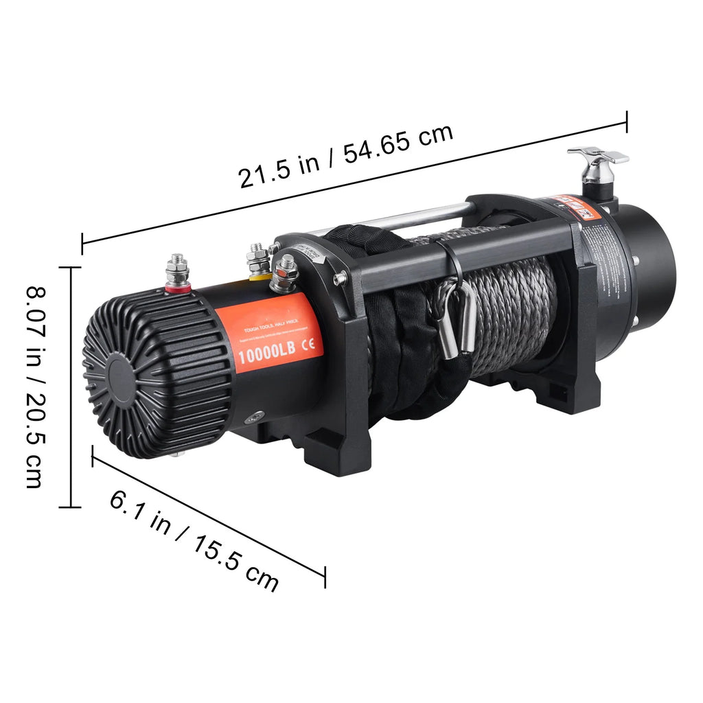 12V 10,000 lb Nylon Rope Winch with Wireless Remote Q1527