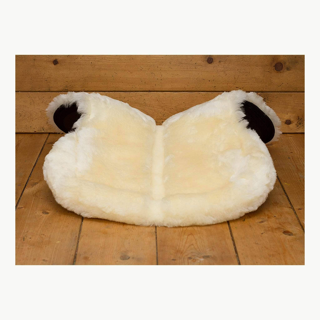 Black Large Sheepskin Half Saddle Pad N359485