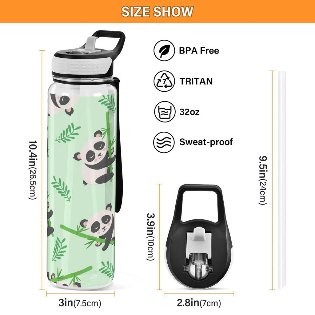 32oz Tritan Leakproof Water Bottle with Straw R7953