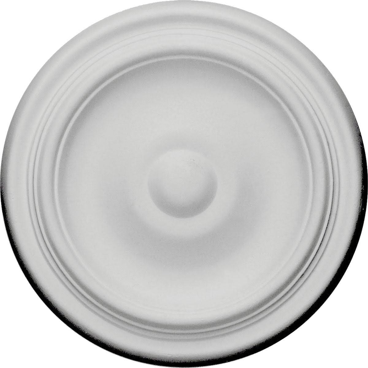 9 5/8x22OD x 1 1/8x22P Hand-Painted Platinum Ceiling Medallion S840