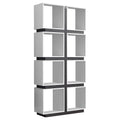 White Grey Particle Board Hollow Core Bookcase R183119
