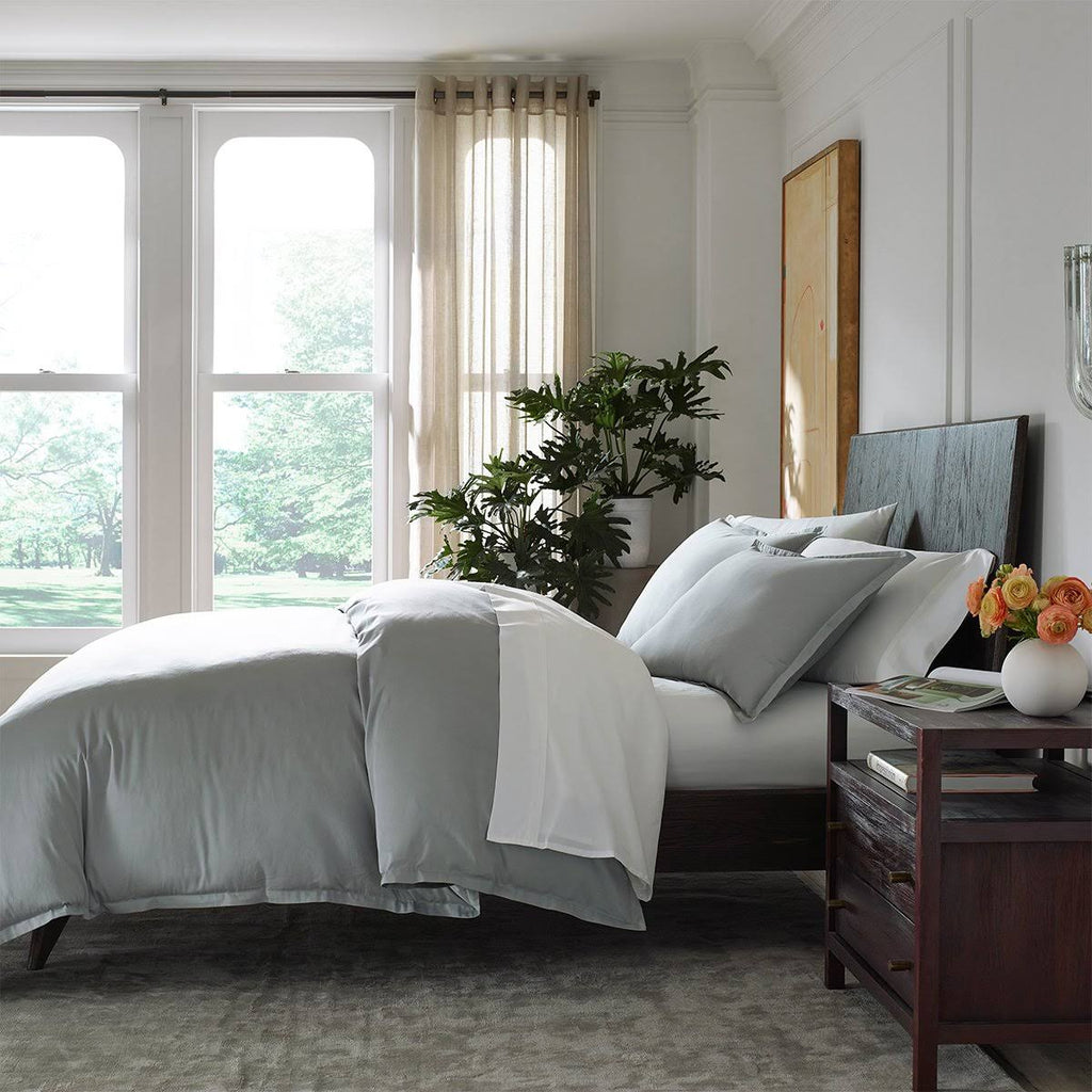 Queen Size Sateen Sheet Set in Slate Blue T359