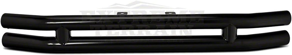 Gloss Black Double Tubular Front Bumper P98899