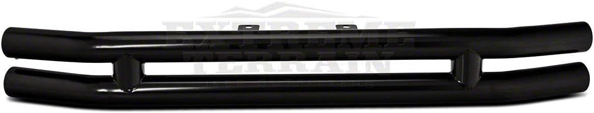 Gloss Black Double Tubular Front Bumper P98899