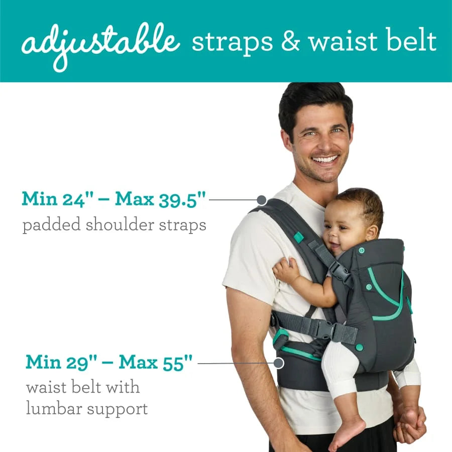 Gray Multi-Pocket Baby Carrier S842