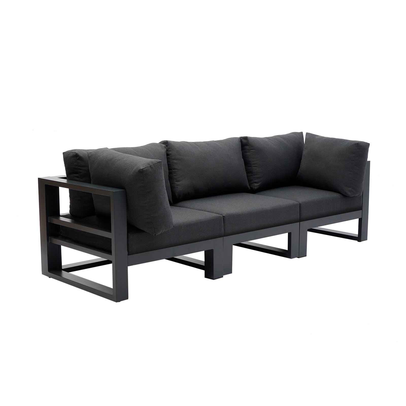 Grey 3 Seater Outdoor Sectional Sofa Set W659569