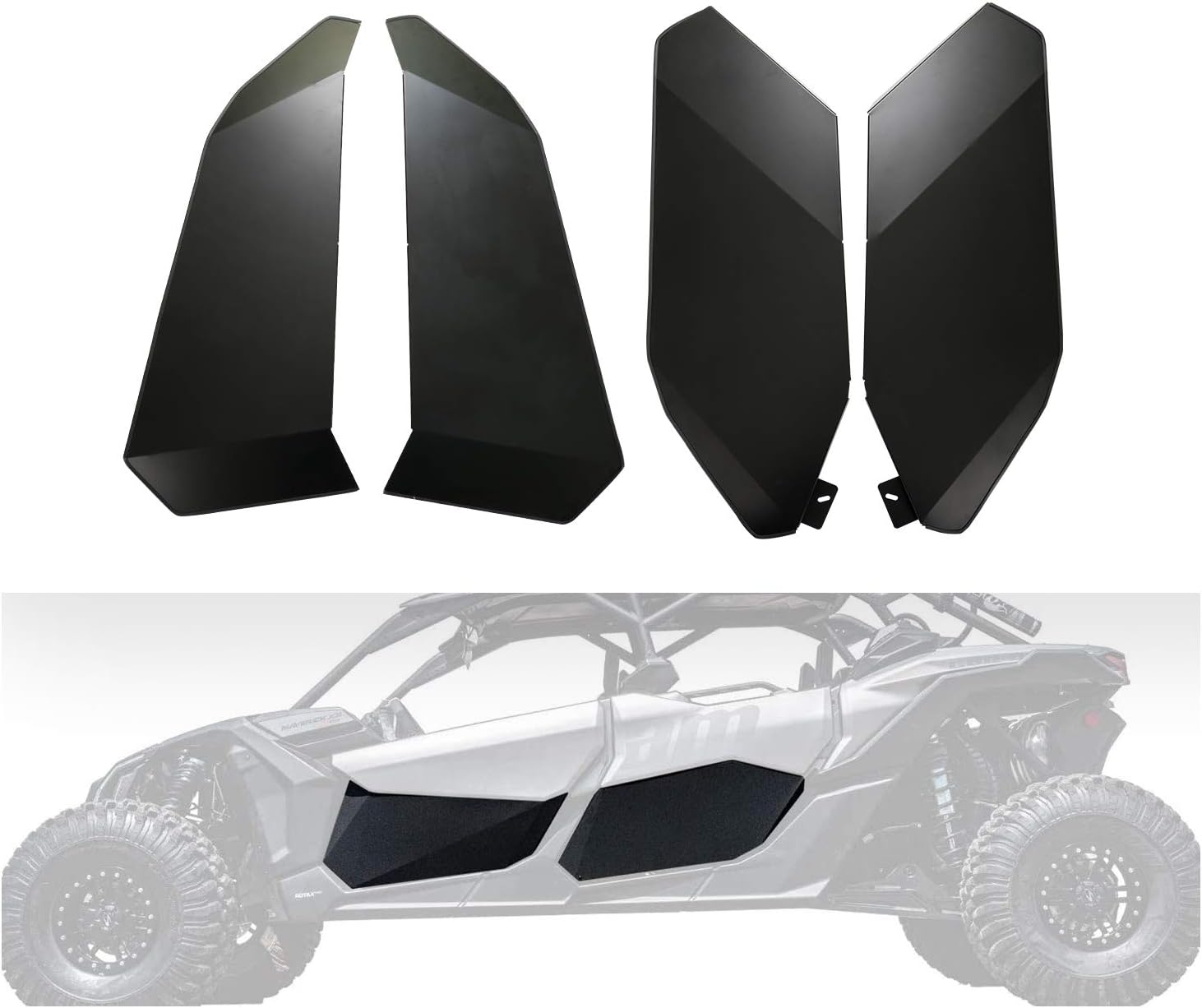 Lower Door Panels Inserts with Metal Frame Door Latches M222397