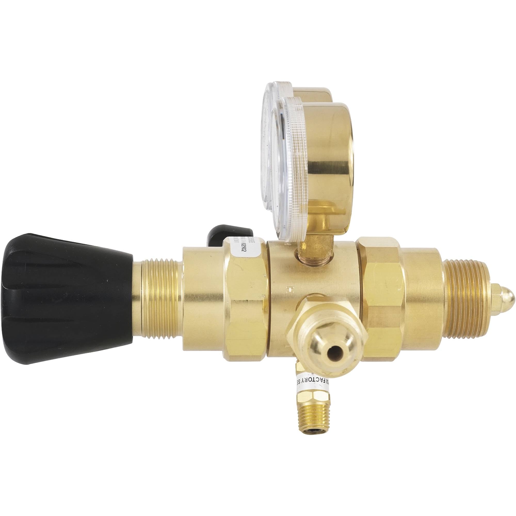 Brass 2-Stage Gas Lab Regulator, CGA 580, 0-50 PSI R207