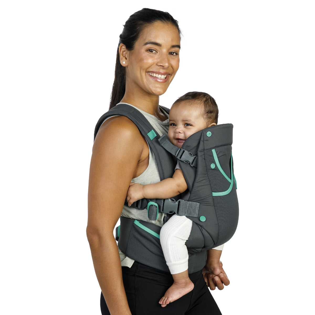 Gray Multi-Pocket Baby Carrier S842