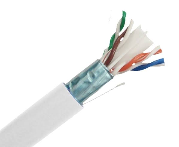 Cat6 Plenum Shielded CMP Solid Copper 23 AWG 1000ft Ethernet Cable N36932
