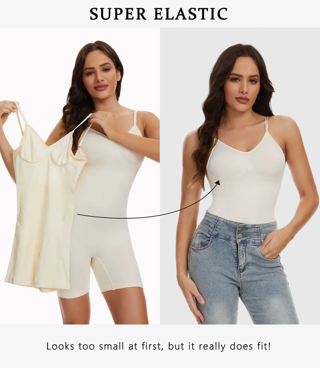 3 Packs Low Back Mid Thigh Bodysuit Shapewear A39503