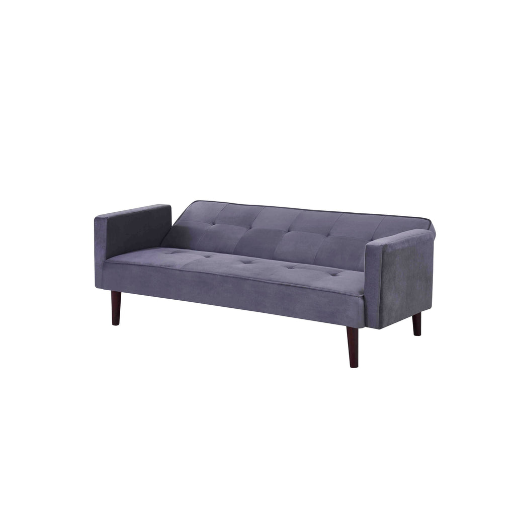 Black Tufted Velvet Sofa Bed H297161