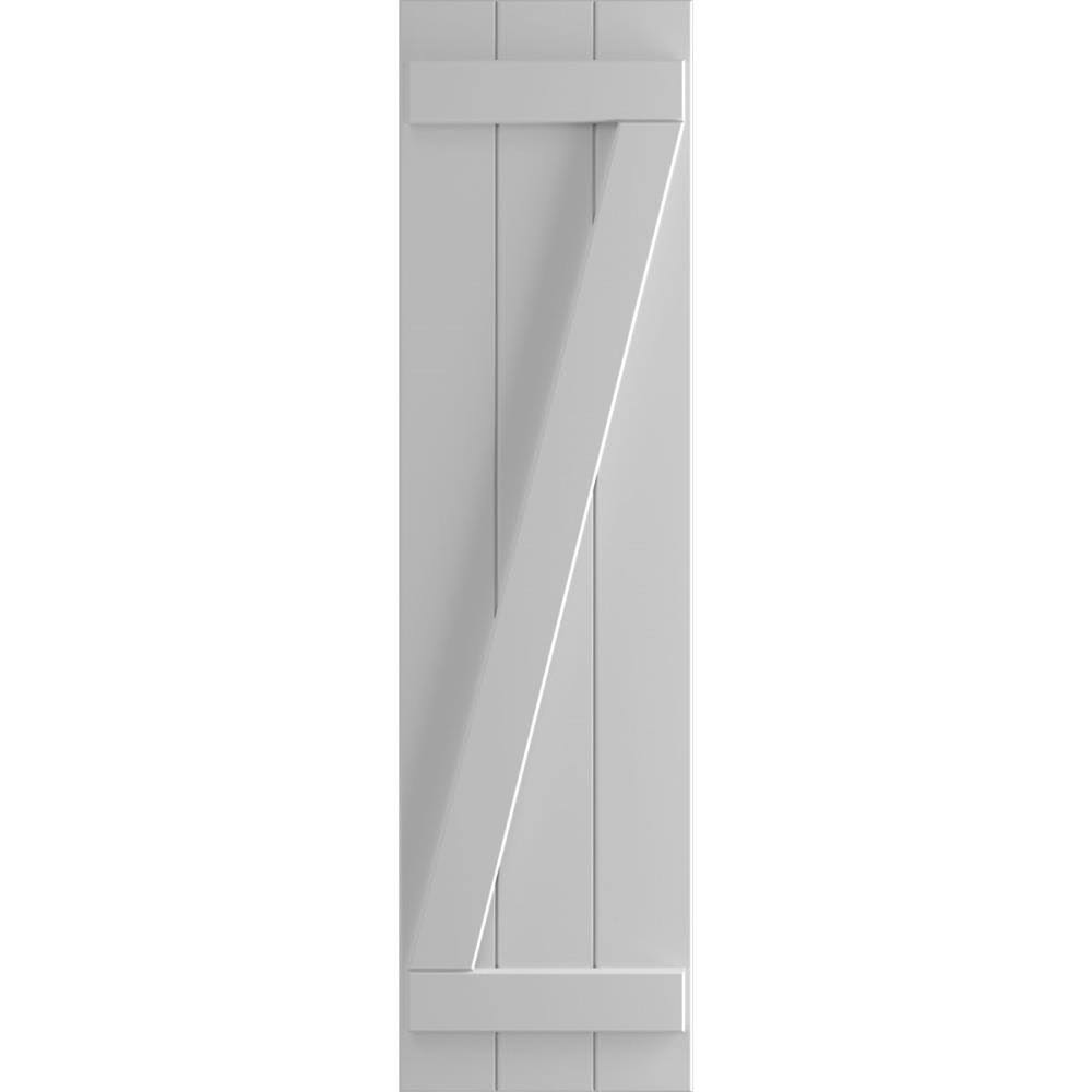 16-1/8x22 x 68x22 PVC Board and Batten Shutters, Primed, Per Pair X615