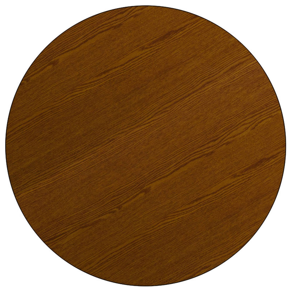 Mobile Round Oak Laminate Activity Table T12074