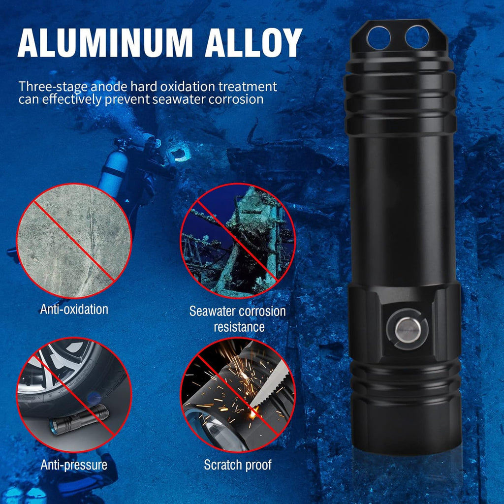 Rechargeable 2000 Lumen Diving Flashlight V623391