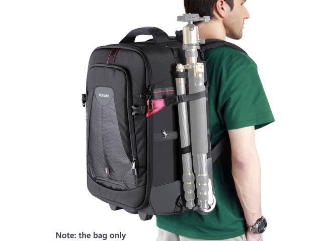 2-in-1 Rolling Camera Backpack Trolley Case F61396