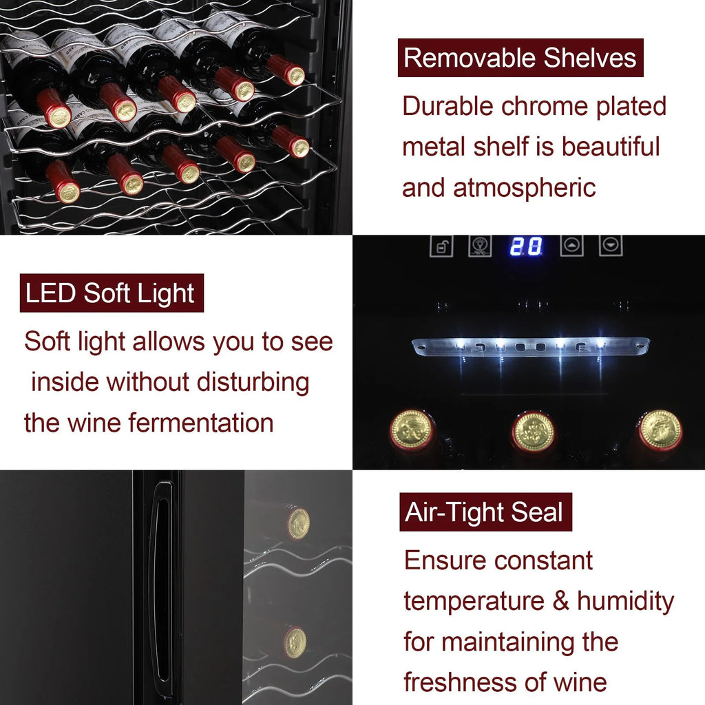 Black 34 Bottle Electronic Wine Cabinet X803
